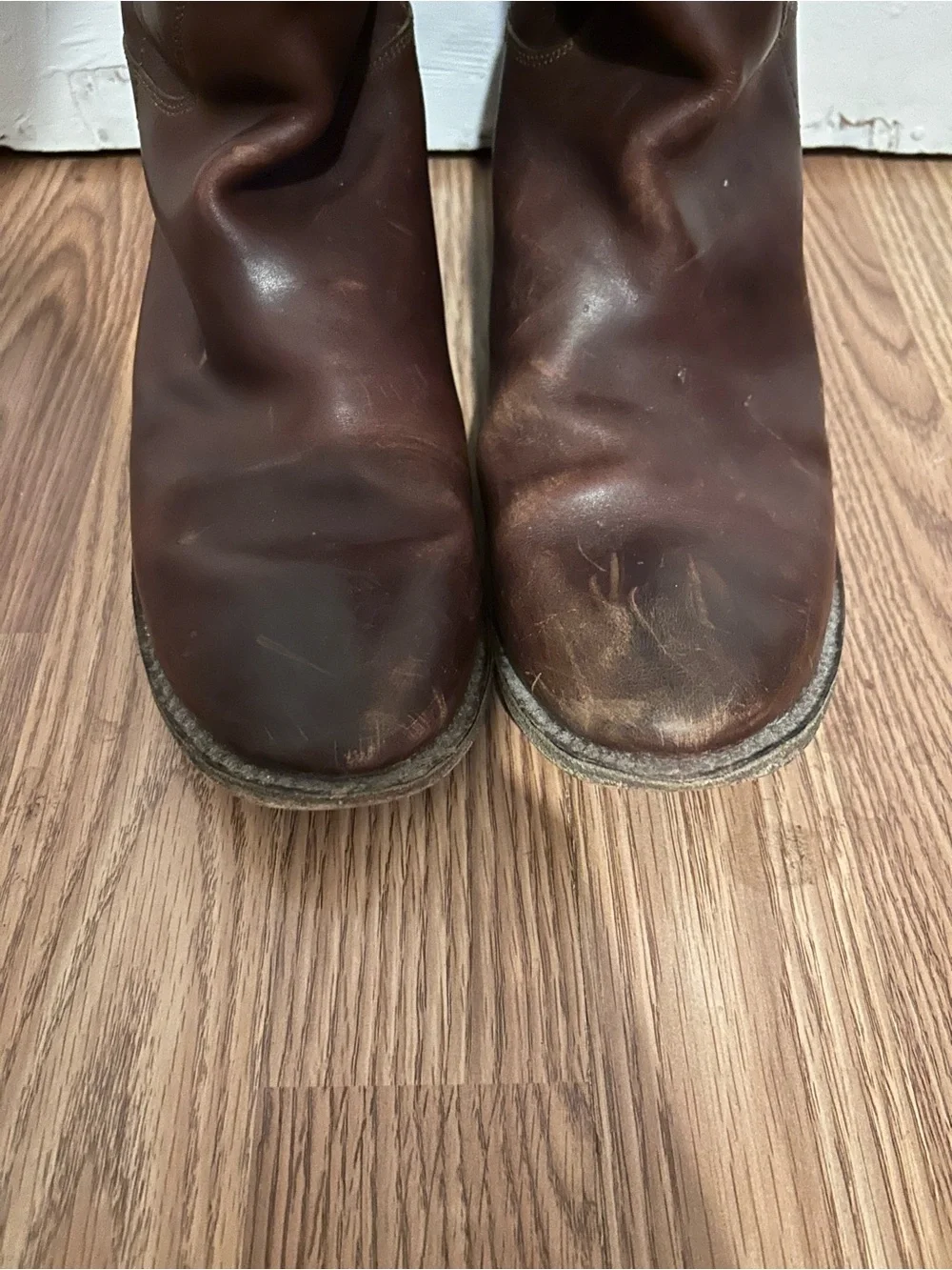 Frye Brown Leather Boots with Tan Interior